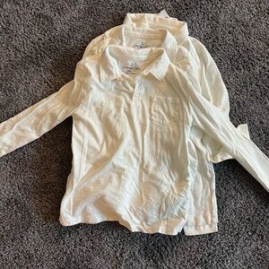 Crewcuts long sleeve white polos